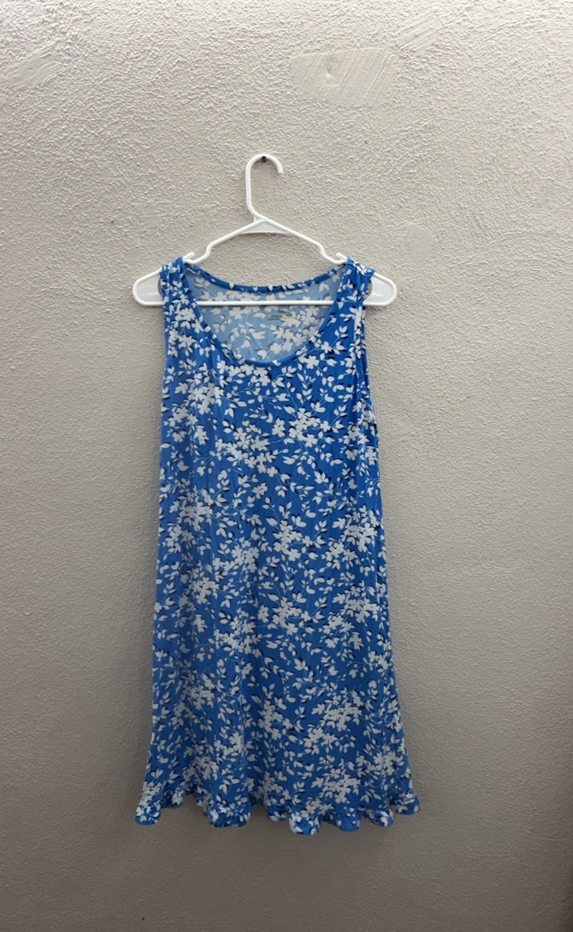 Draper James Womens Dress Size Small/Medium Blue Floral Flowy Tank Dress